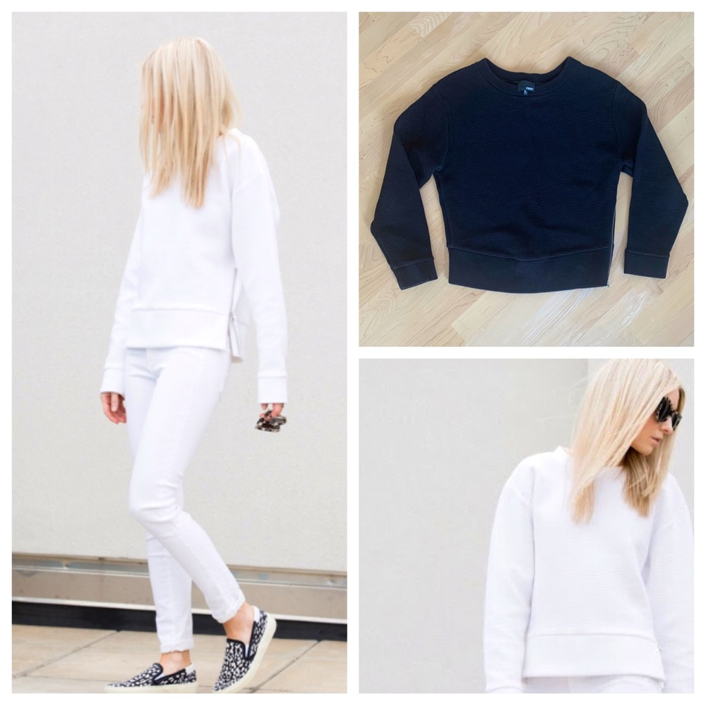 Aritzia Wilfred Free Zuzanna Black Cotton Sweatshirt